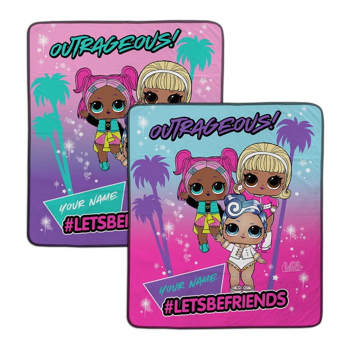 LOL Surprise! Outrageous Friends Pixel Fleece Blanket - You Custom