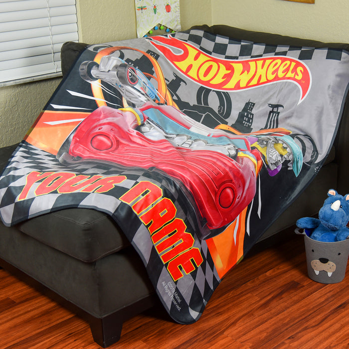 Hot Wheels Hot Rod Pixel Fleece Blanket - You Custom