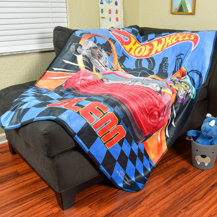 Hot Wheels Hot Rod Pixel Fleece Blanket - You Custom