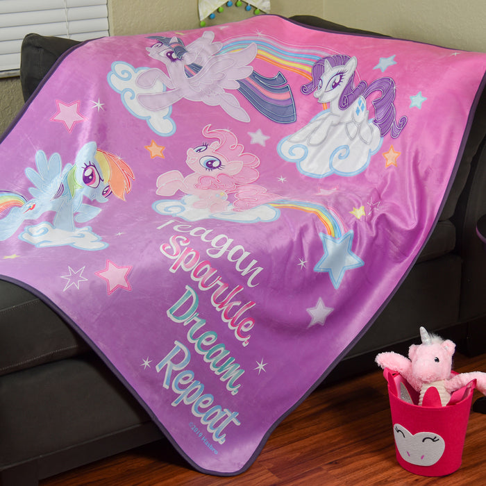 My Little Pony Sparkle Dream Repeat Pixel Fleece Blanket - You Custom