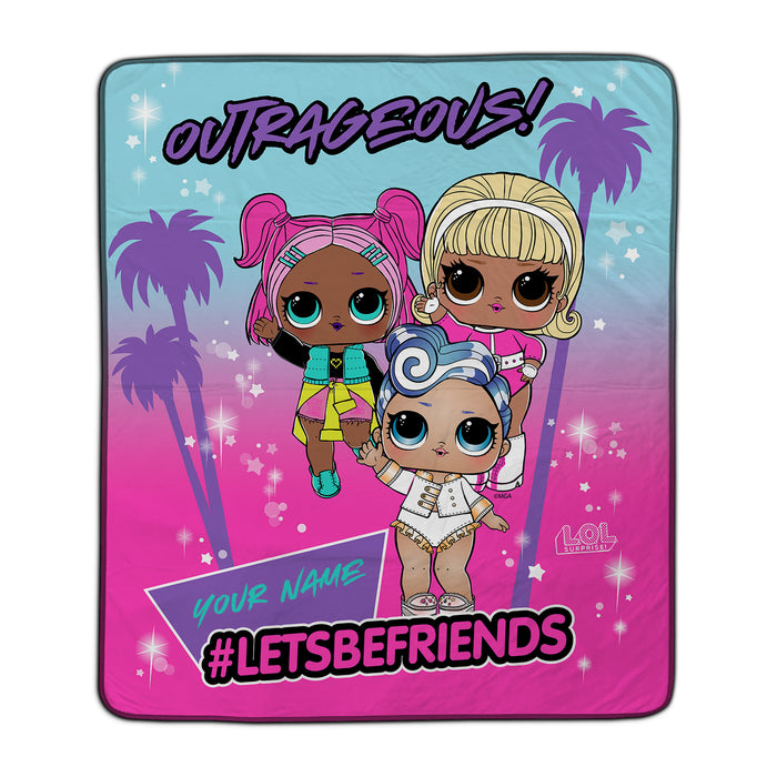 LOL Surprise! Outrageous Friends Pixel Fleece Blanket - You Custom