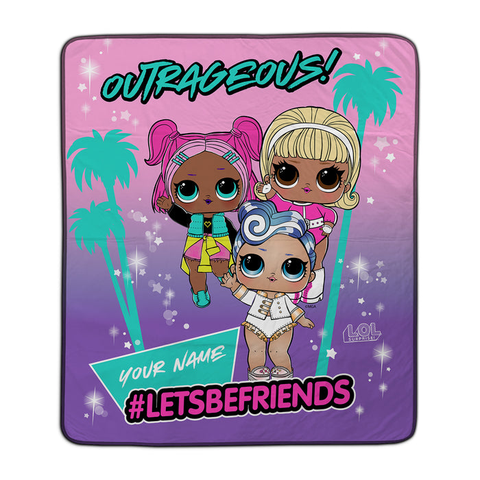 LOL Surprise! Outrageous Friends Pixel Fleece Blanket - You Custom