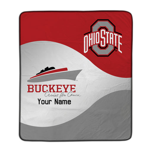 Buckeye Cruise For Cancer Banner Pixel Fleece Blanket - You Custom