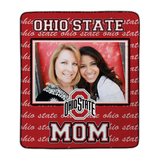 Ohio Mom Pixel Fleece Blanket - You Custom