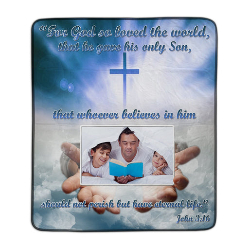 John 3:16 Pixel Fleece Blanket - You Custom