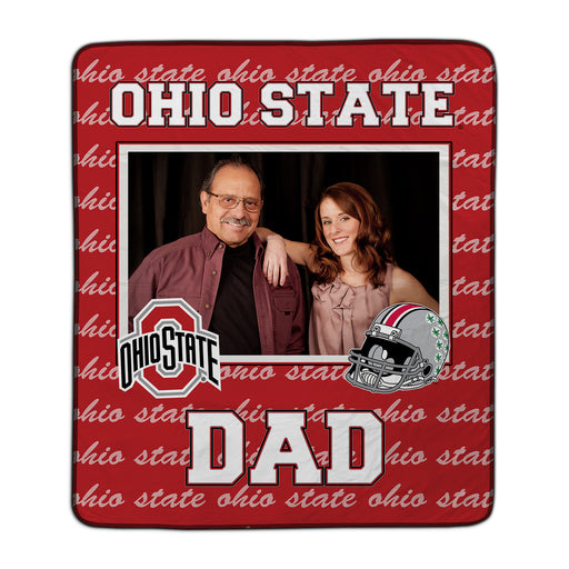 Ohio Dad Pixel Fleece Blanket - You Custom