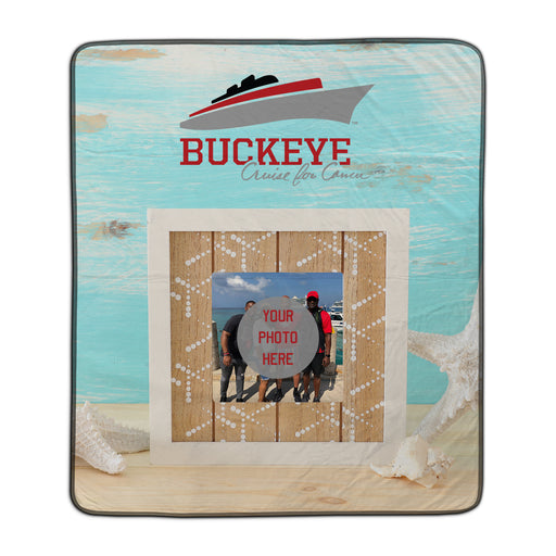 Buckeye Cruise For Cancer Frame Pixel Fleece Blanket - You Custom