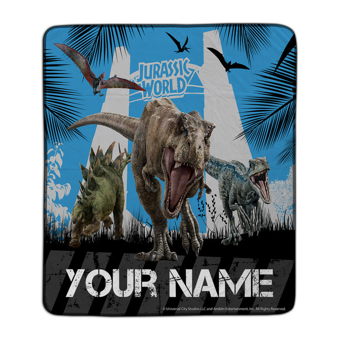 Jurassic World High Alert Pixel Fleece Blanket - You Custom