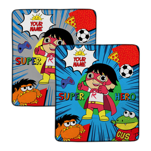Ryan's World My Hero Pixel Fleece Blanket - You Custom